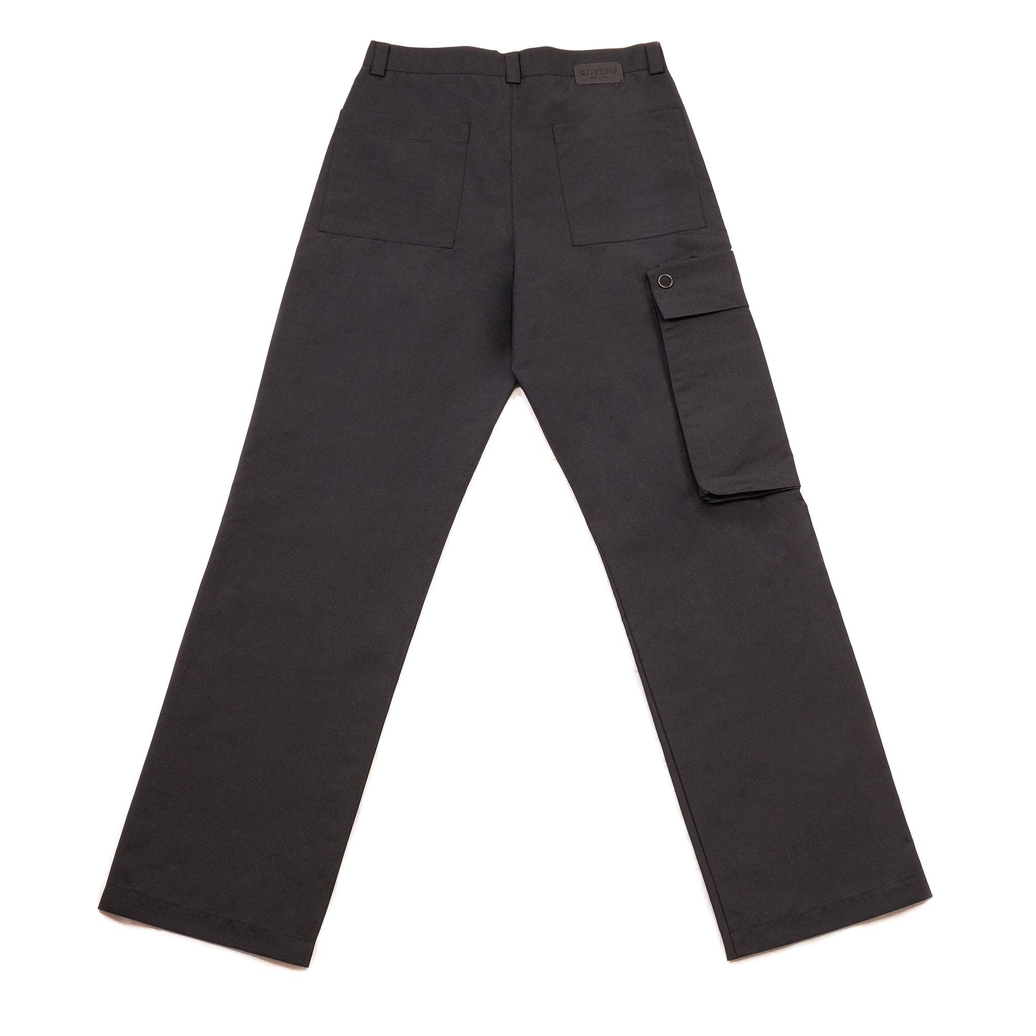 BLACK PANTS CARGO WITH REMOVABLE POCKET
