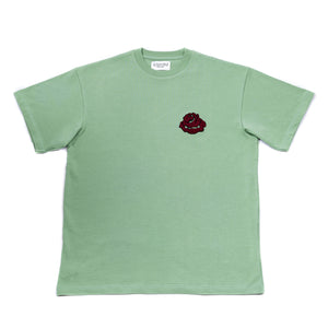 GREEN OVERSIZE LOGO EMBROIDERY T-SHIRT